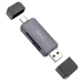Кардридер зовнішній MicroSD+SD HOCO HB45 Spirit USB 2.0/Type-C сірий Кардридер зовнішній MicroSD+SD HOCO HB45 Spirit USB 2.0/Type-C сірий