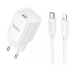 Зарядний пристрій з кабелем Type-C/Apple Lightning 1 м HOCO C148A Charm 30 W 12 V 2.5 A білий Зарядний пристрій з кабелем Type-C/Apple Lightning 1 м HOCO C148A Charm 30 W 12 V 2.5 A білий
