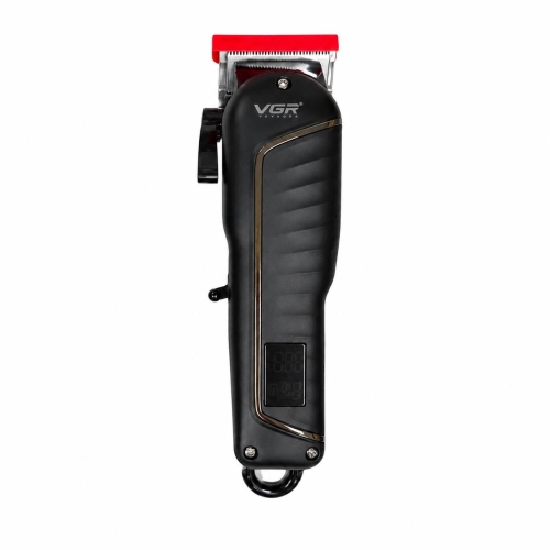 Бездротова машинка для стрижки волосся VGR V-683 USB з дисплеєм 4 насадки чорний