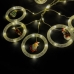 Світлодіодна гірлянда-завіса прозорий дріт Круги та кулі 10 LED Magic Lights 3 х 0.6 м теплий білий
