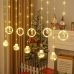 Світлодіодна гірлянда-завіса прозорий дріт Круги та кулі 10 LED Magic Lights 3 х 0.6 м теплий білий