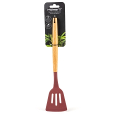 Лопатка кухонна універсальна з прорізом Hölmer ST-0331-WSG Bamboo силікон 31 см коричневий
