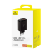 Зарядний блок живлення 2хType-C+USB Baseus Cube Pro Fast 65 W 5 V 3 A чорний